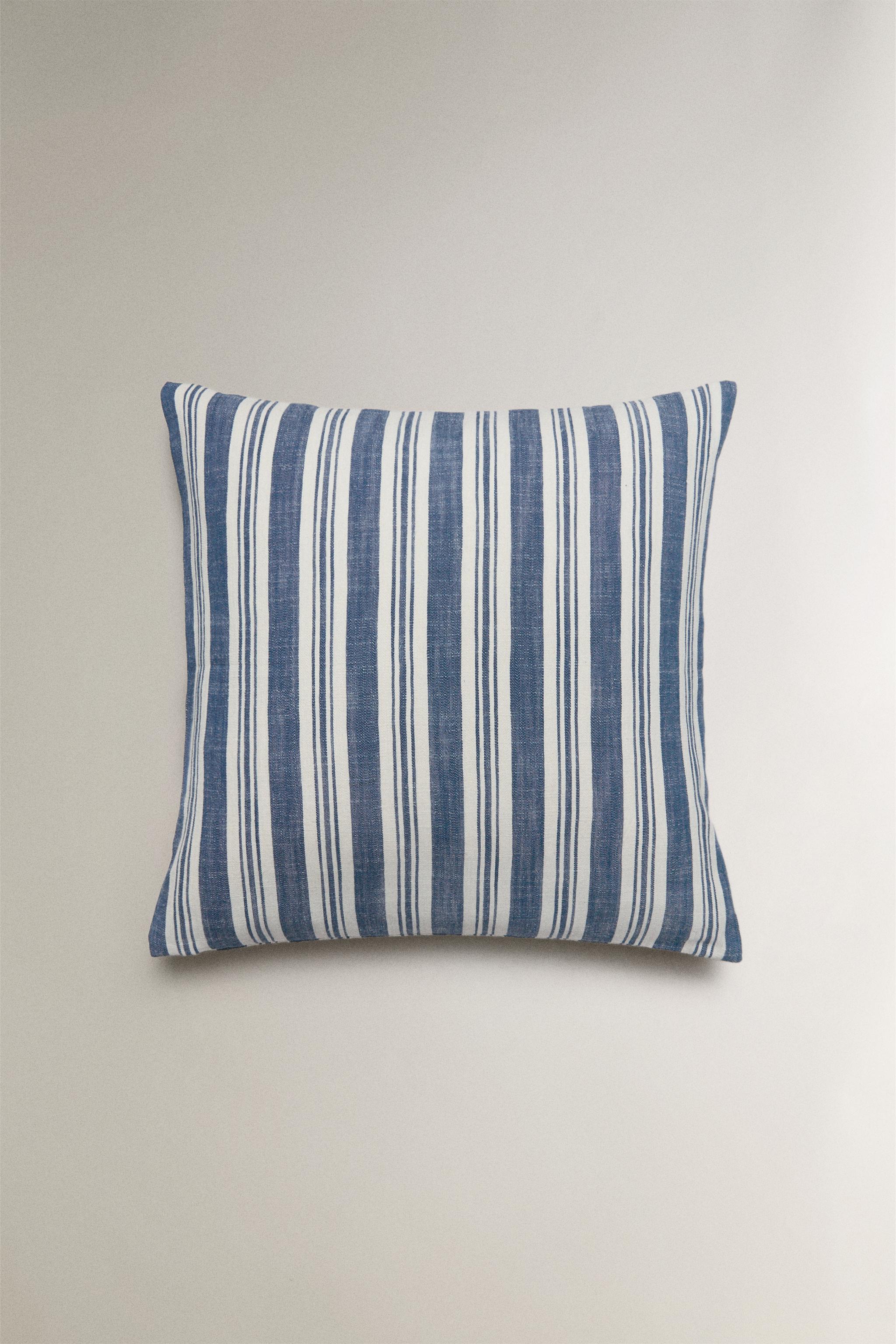 STRIPED THROW PILLOW COVER